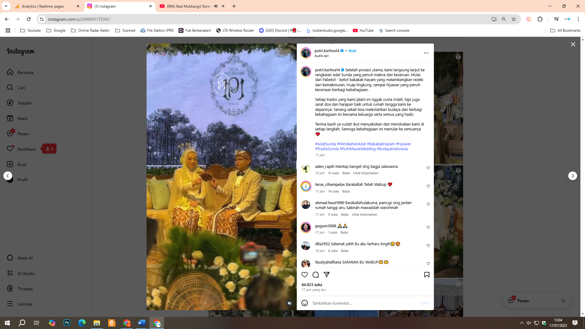 Mahar Maula Akbar Anak Dedi Mulyadi Untuk Putri Karlina