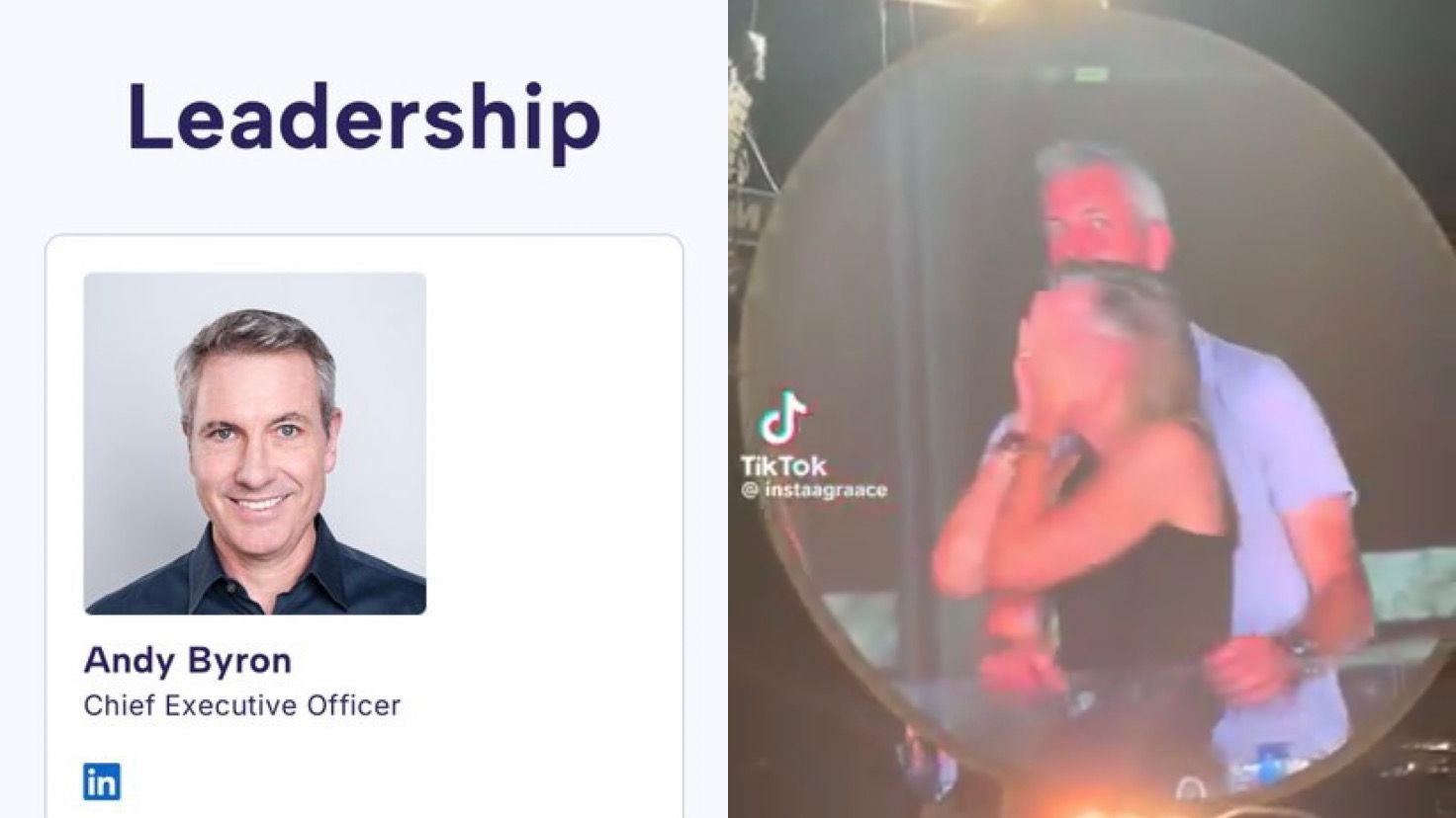 CEO Astronomer, Andy Byron, yang terciduk berselingkuh dengan karyawannya sendiri, Kristin Cabot.
