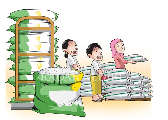 ILUSTRASI: Bantuan Sosial beras.