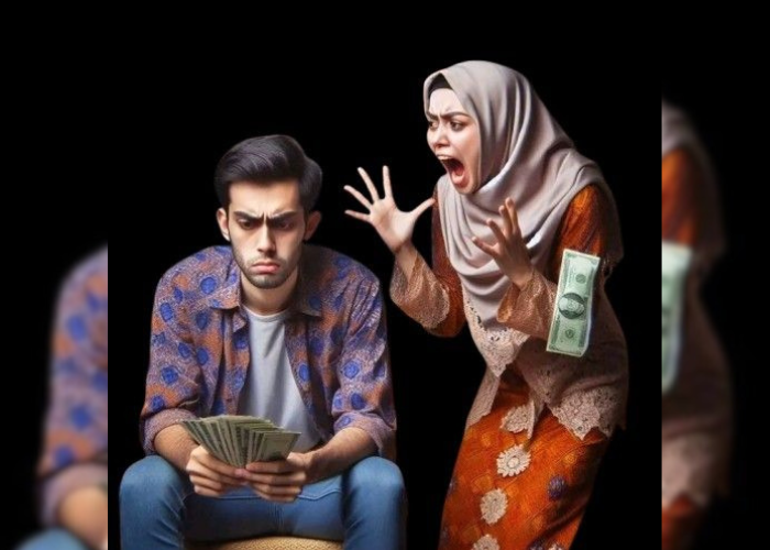 Ilustrasi istri marah ke suami.