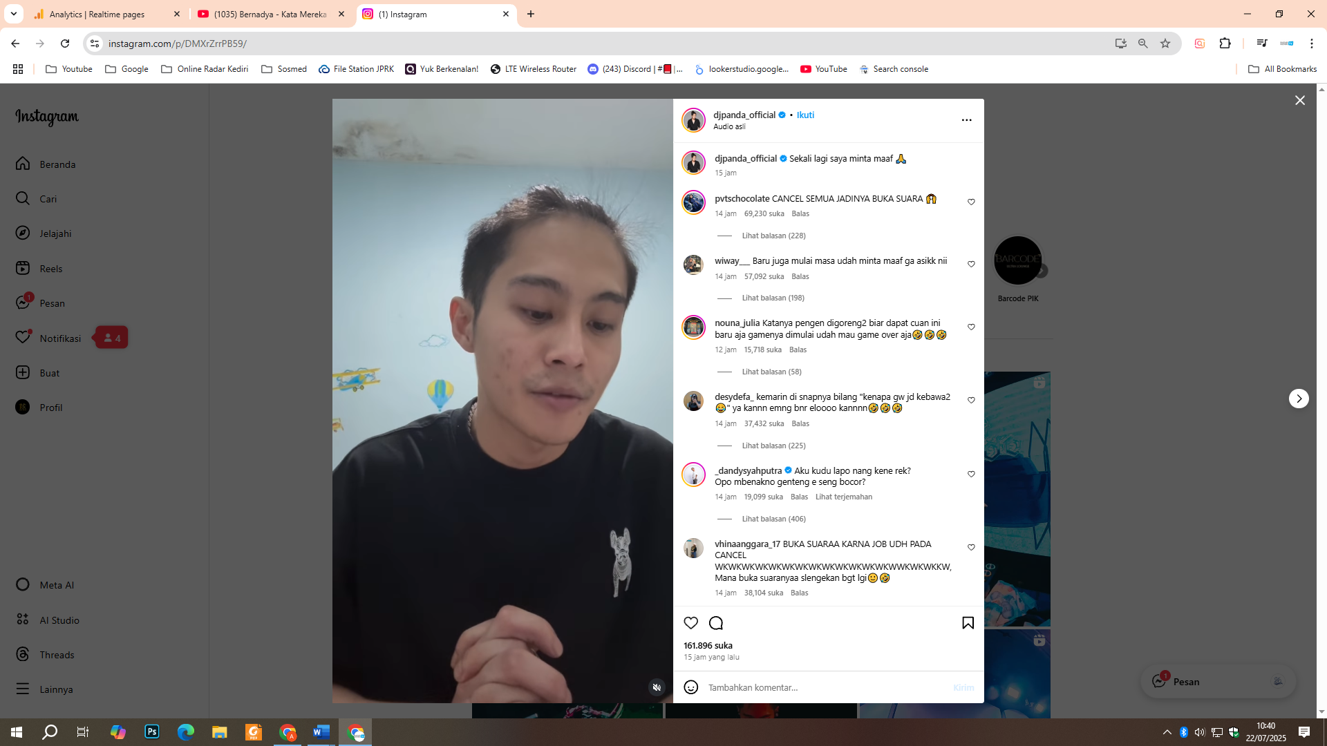 DJ Panda unggah klarifikasi