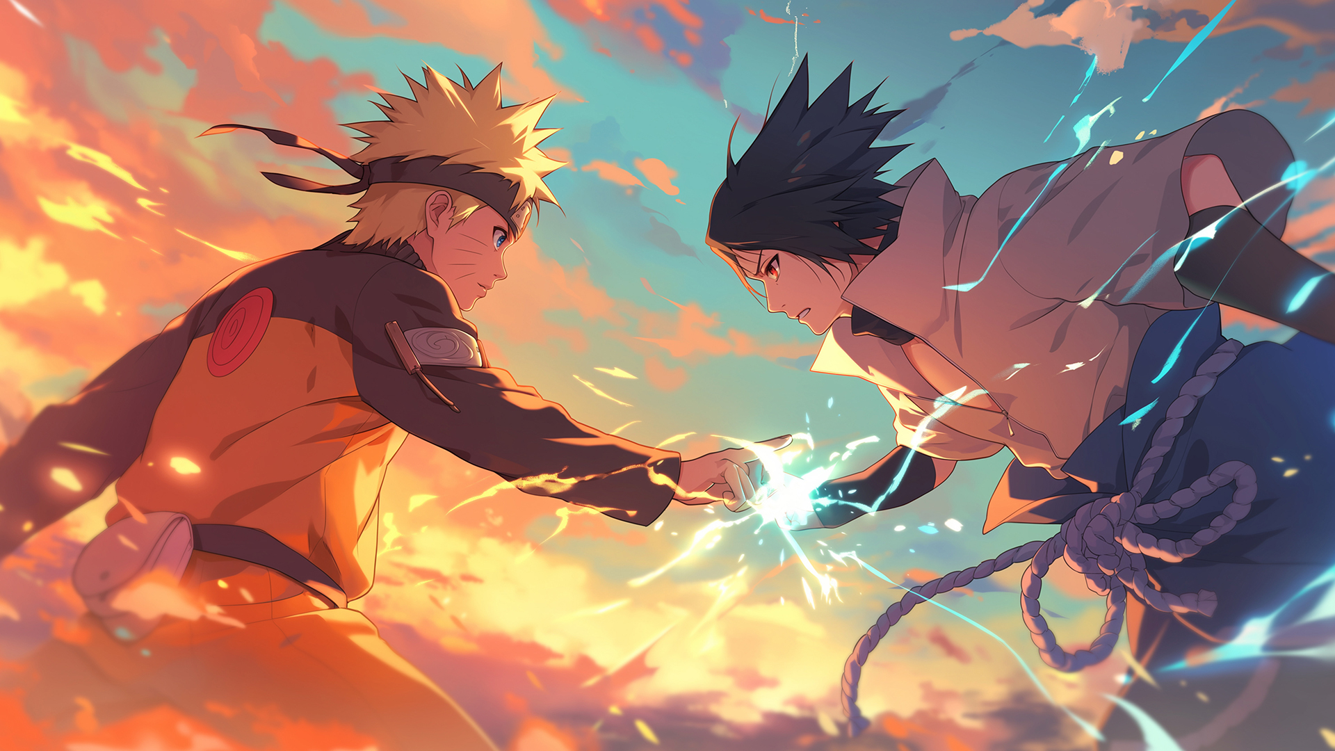 Naruto melawan Sasuke yang pertarungannya sudah setara dewa shinobi meski berstatus genin.