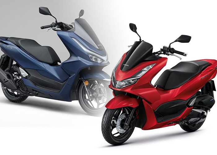 Perbandingan antara Honda PCX 160 yang baru dan lama.