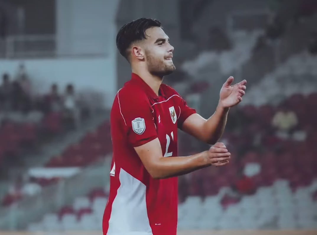 Gambar tangkapan layar striker Indonesia Jens Raven.