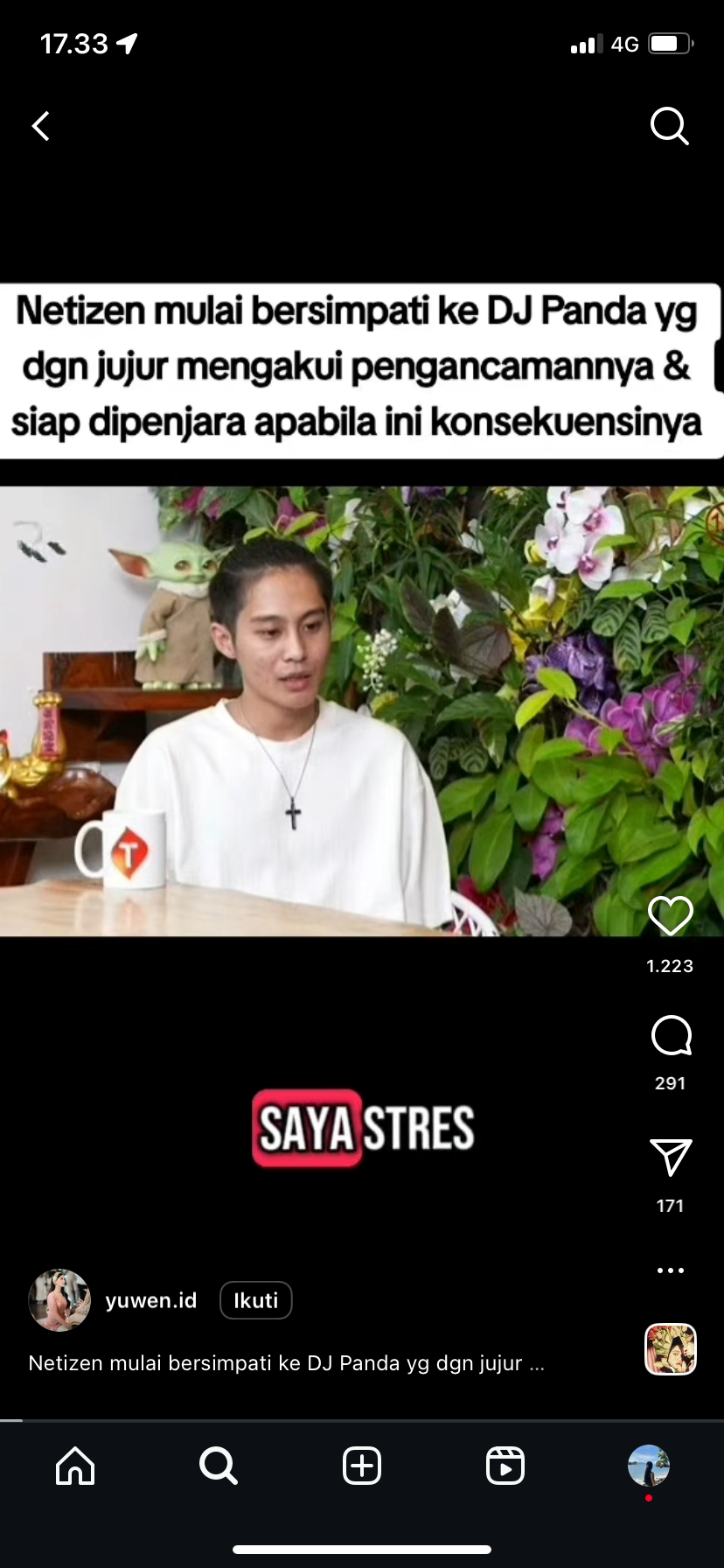 DJ Panda saat podcast dengan Densu. Akui emosi dan sakit hati.