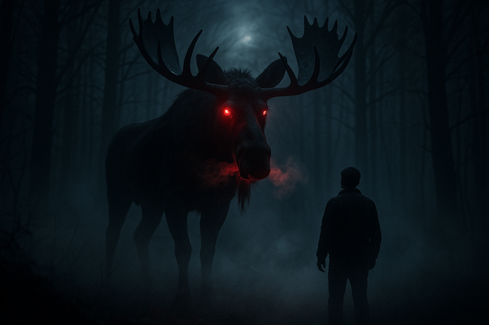 Rusa Moose Hewan Ilustrasi By SORA AI