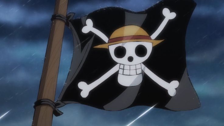 Beberapa warga, memilih mengibarkan bendera bajak laut dari anime One Piece.