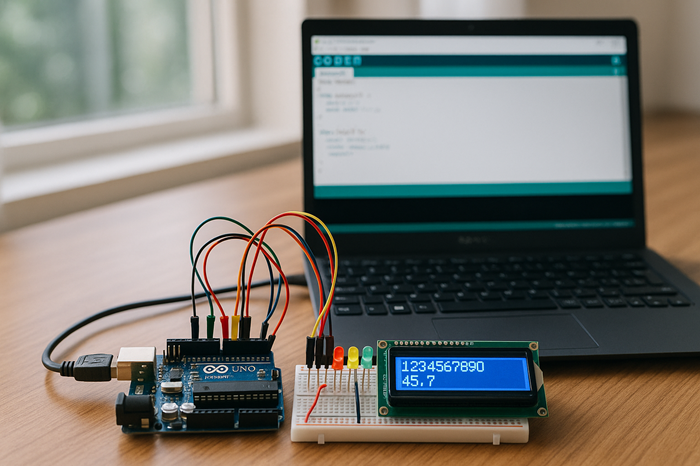 Gambar project dengan modul arduino ilustrasi BY Sora.ai