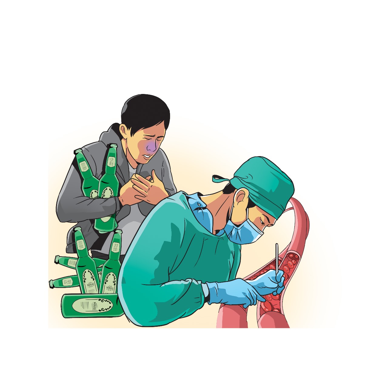 Ilustrasi kasus pesta miras