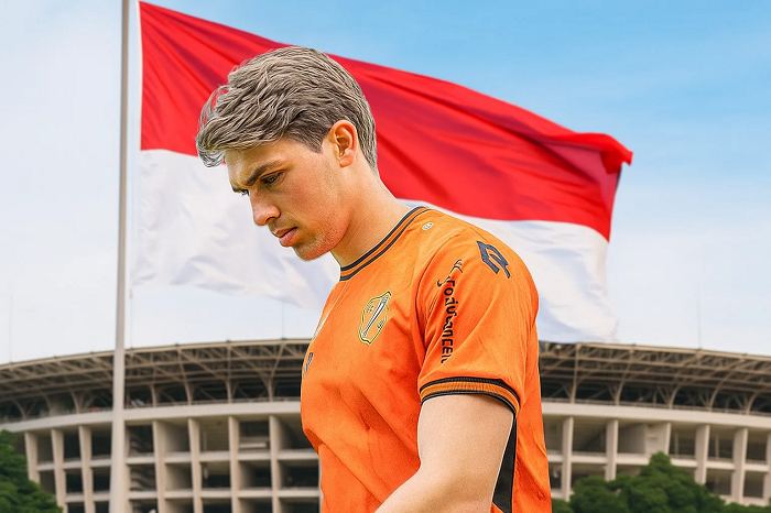 Ilustrasi Mauro Zijlstra dengan Bendera Merah Putih by Sora AI