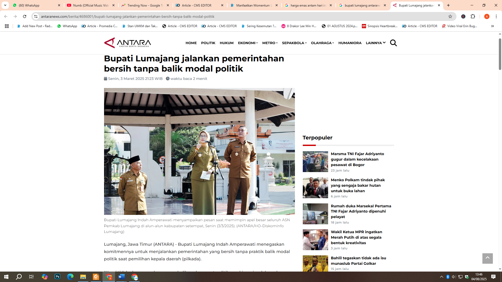 Bupati Lumajang Indah Amperawati