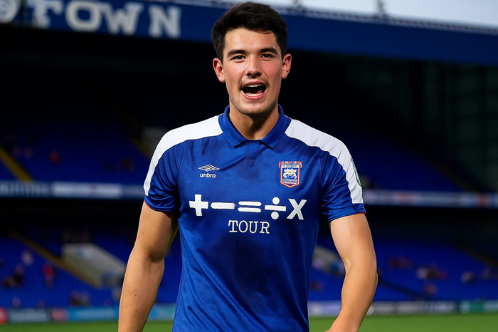 Elkan Baggot Ipswich Town by Sora AI