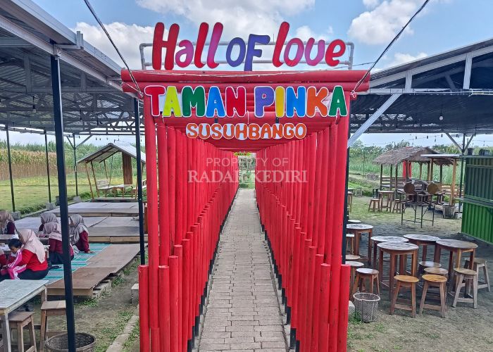 PENGEMBANGAN: Pemdes Susuhbango mempercantik fasilitas Taman Pinka.