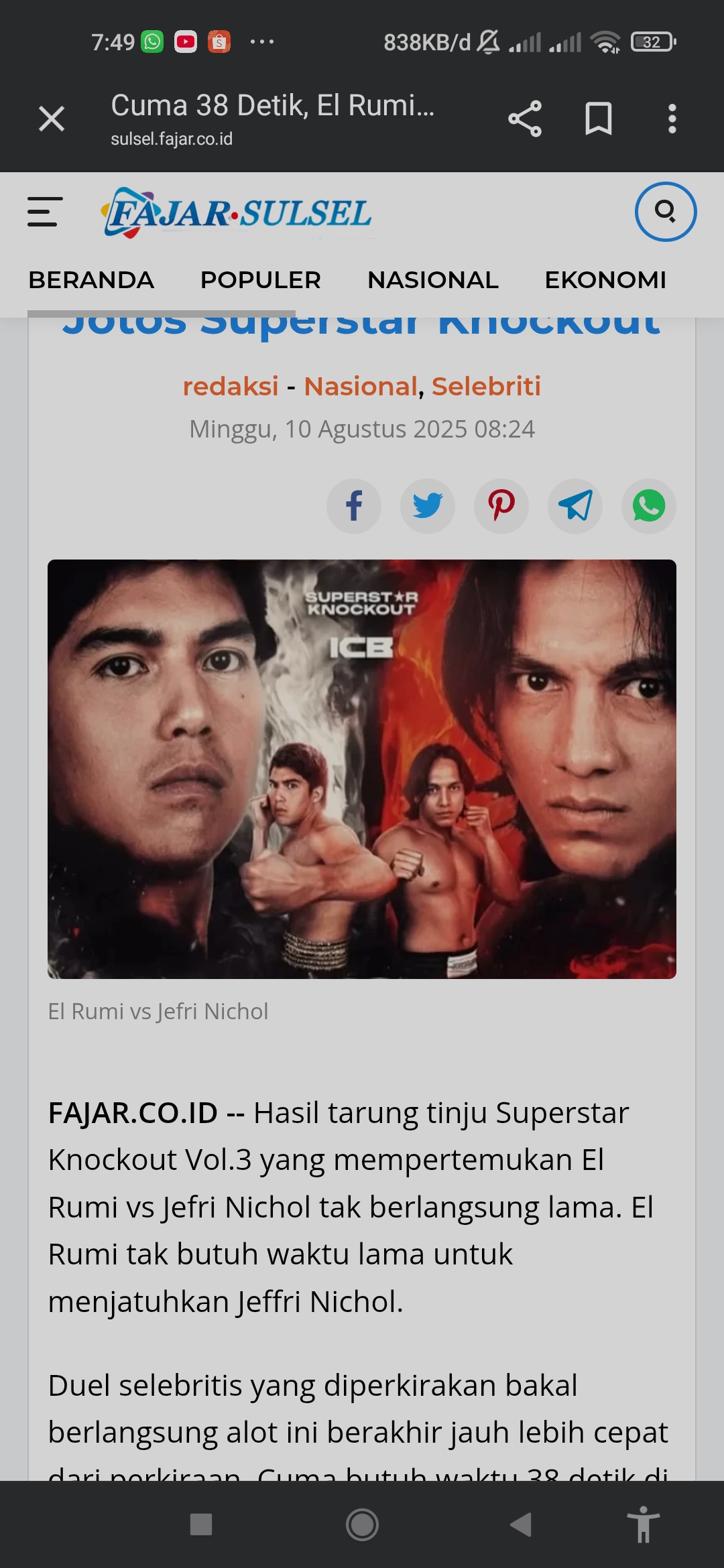 El Rumi vs Jefri Nichol