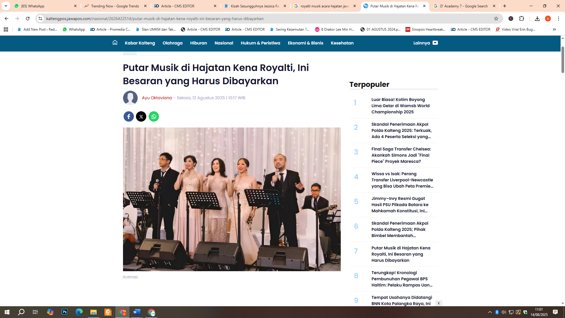 Ilustrasi musik di pernikahan