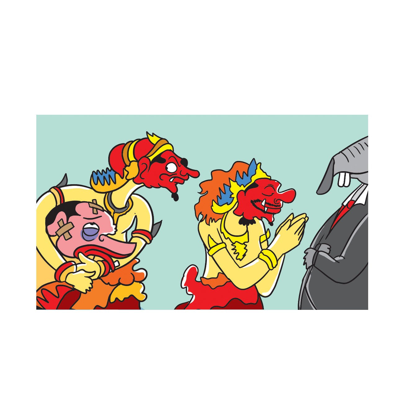 Ilustrasi wayang gara-gara