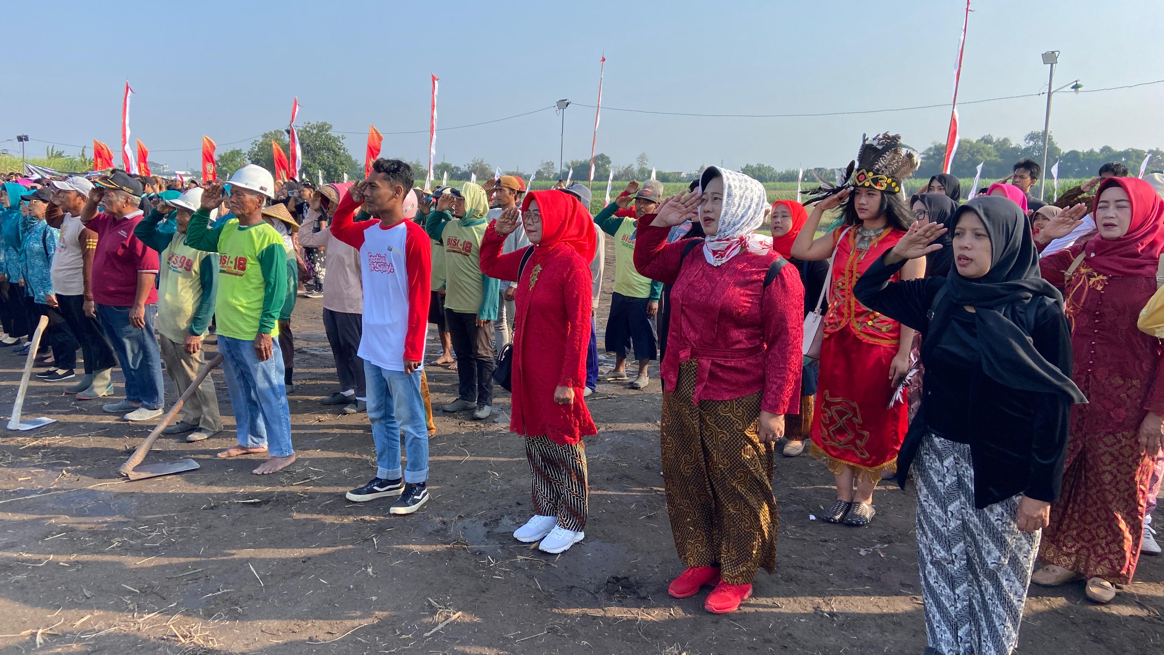 Suasana peringatan HUT Kemerdekaan Indonesia di Omah Sawah