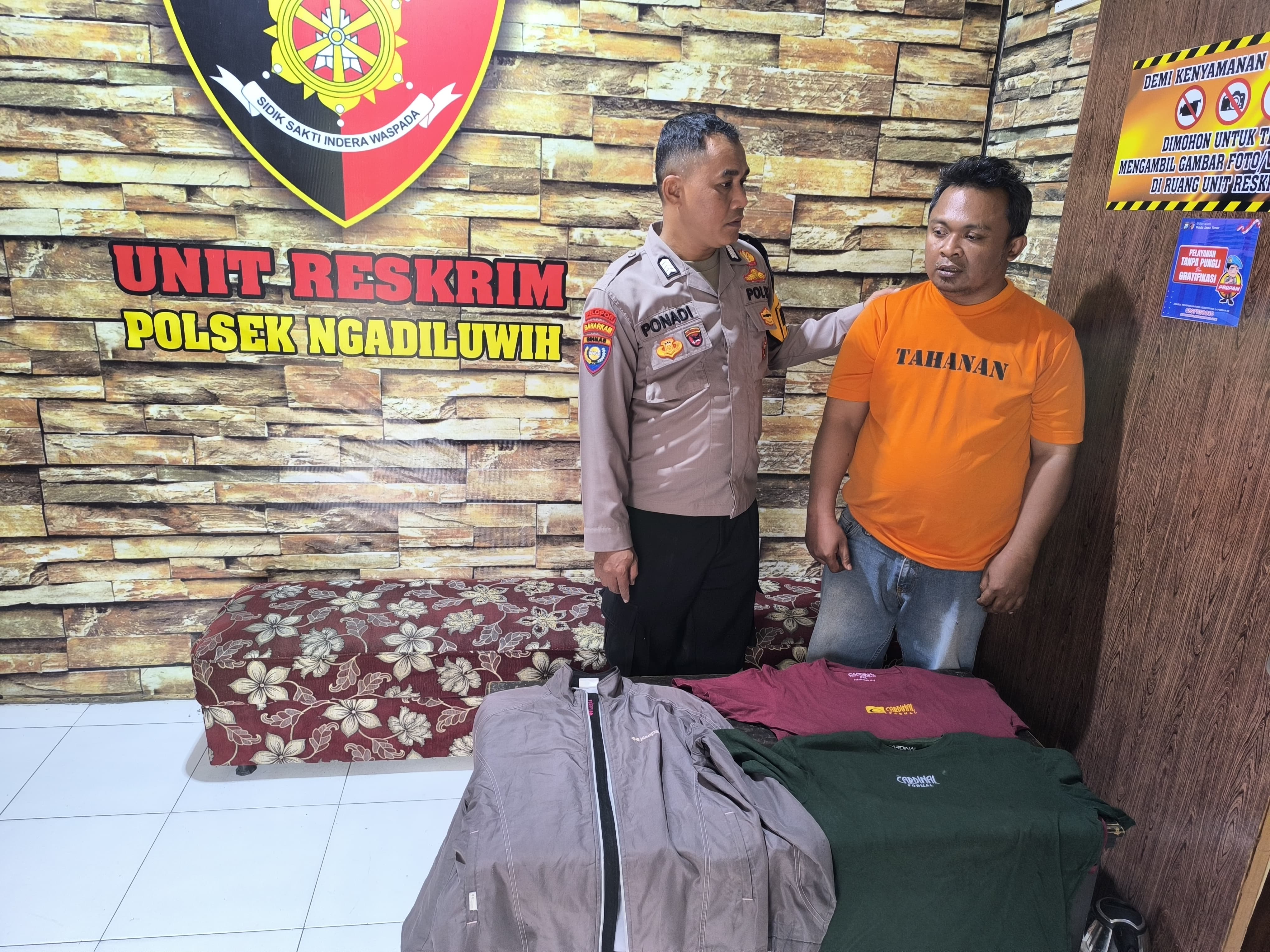 Polsek Ngadiluwih berhasil mengamankan buron kasus pencurian.