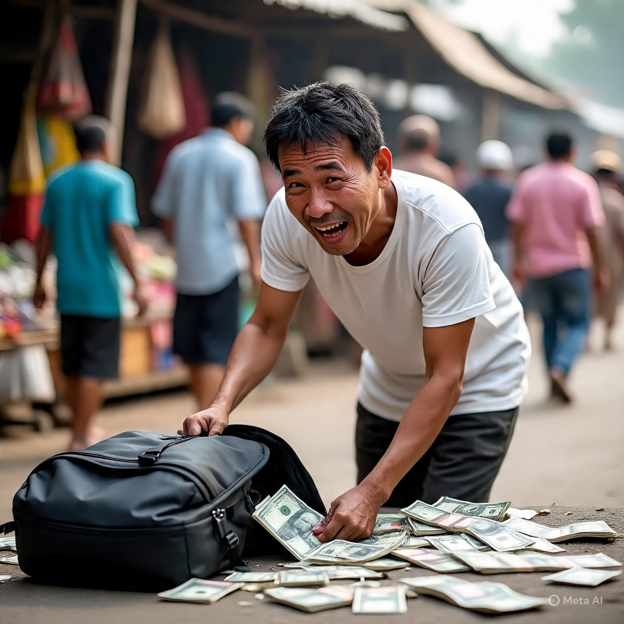 Ilustrasi Orang menemukan Uang