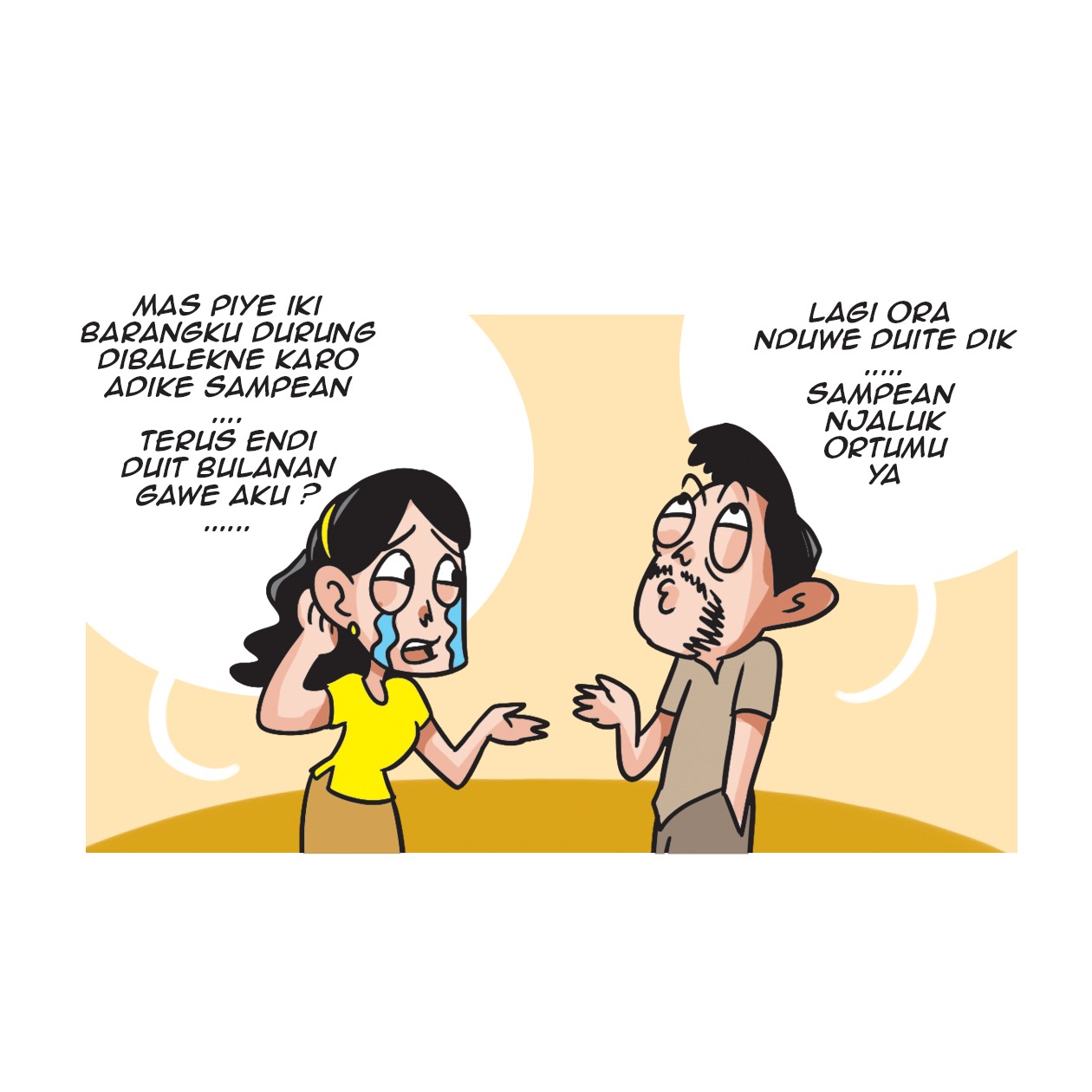 Ilustrasi pertengkaran rumah tangga.