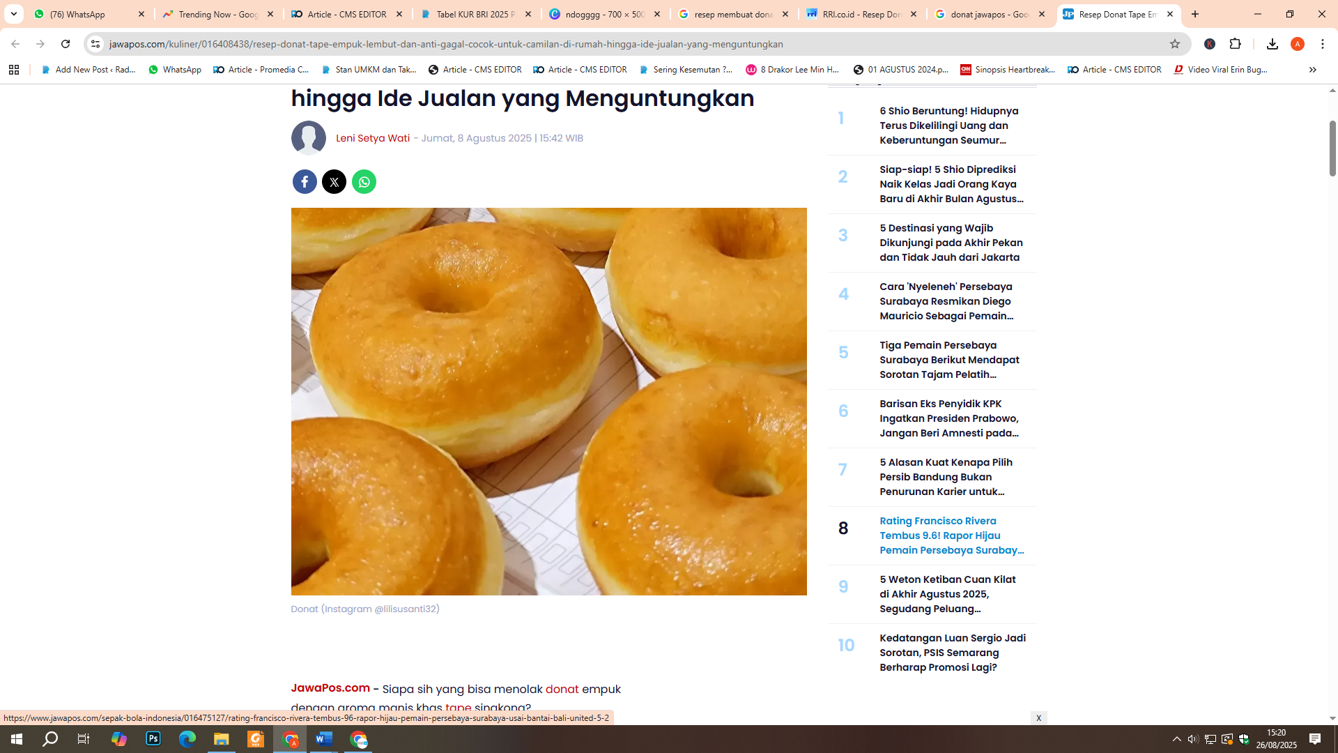 resep membuat donat