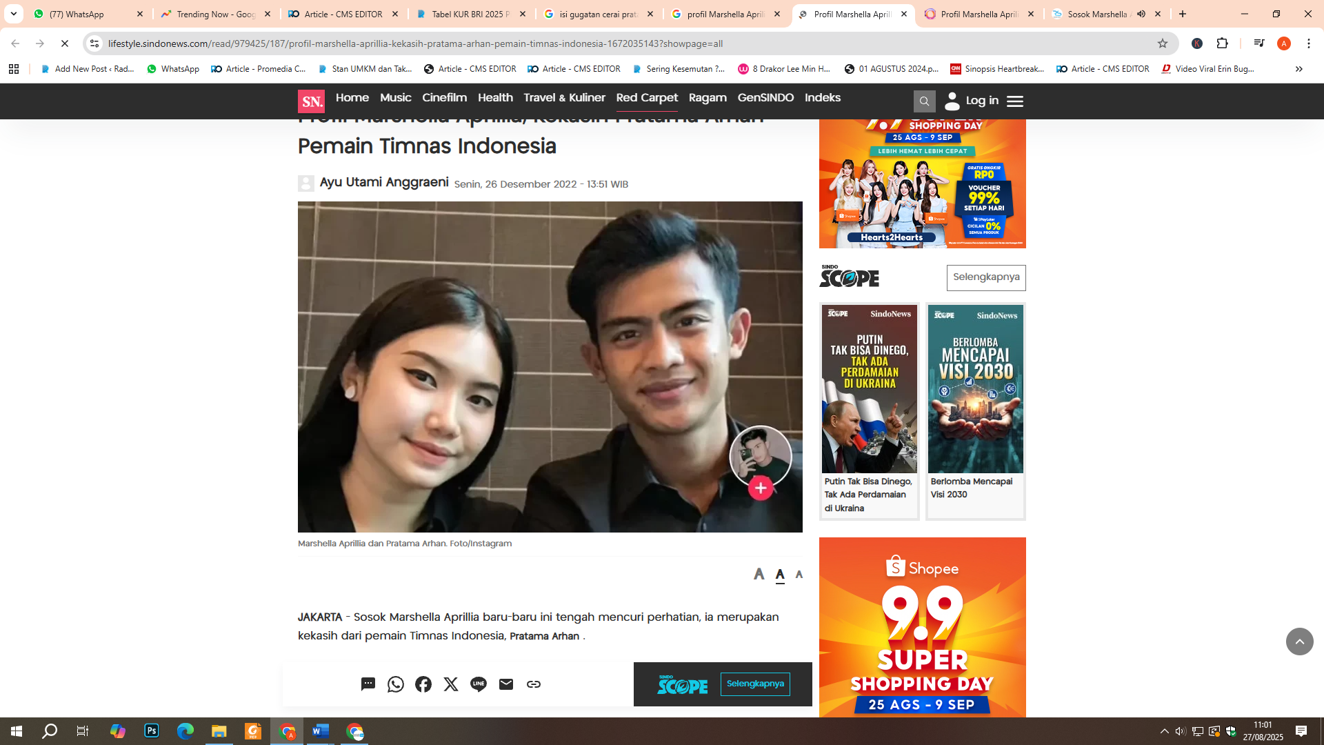 Mantan pacar Pratama Arhan