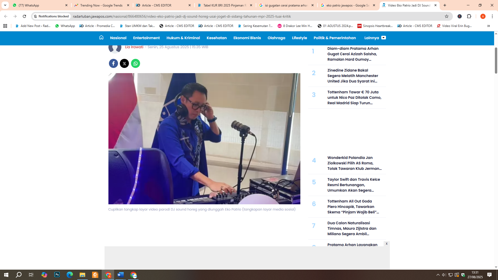 Eko Patrio Parodi DJ Sound Horeg