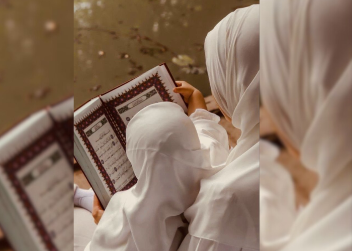 Ilustrasi membaca Al Qur