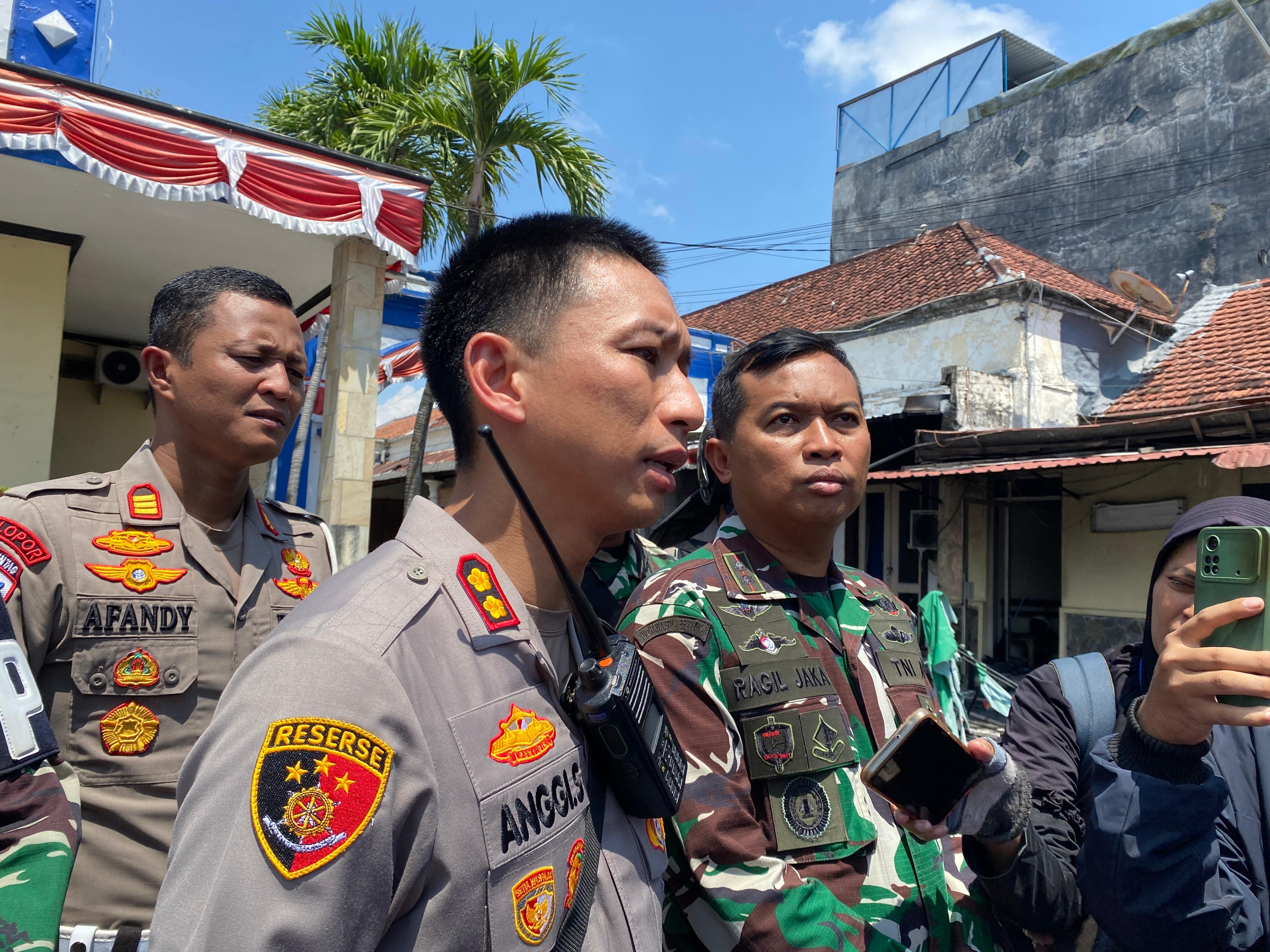 Kapolres Kediri Kota AKBP Anggi saat memberikan keterangan.