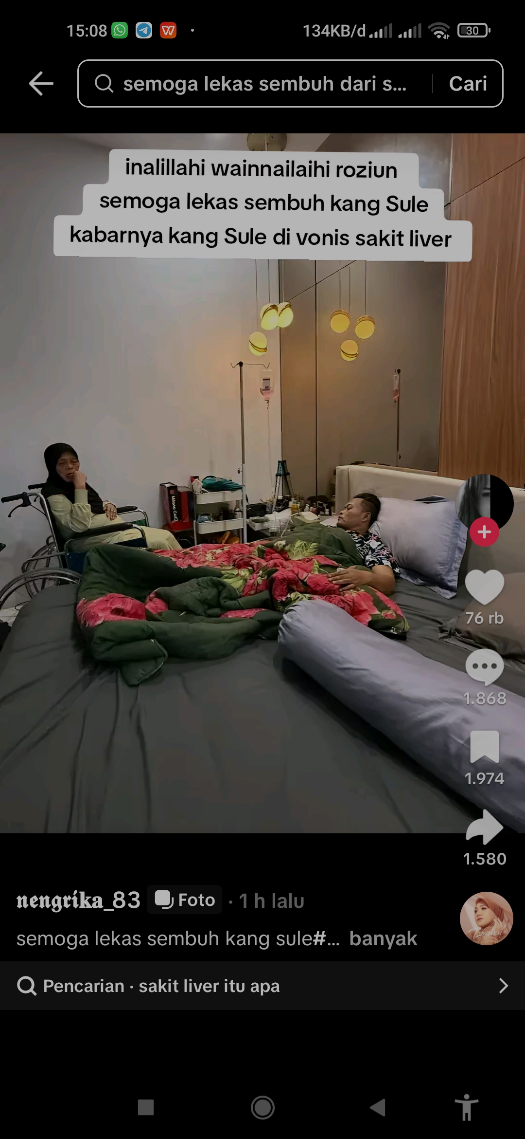 Sule dikabarkan alami sakit keras