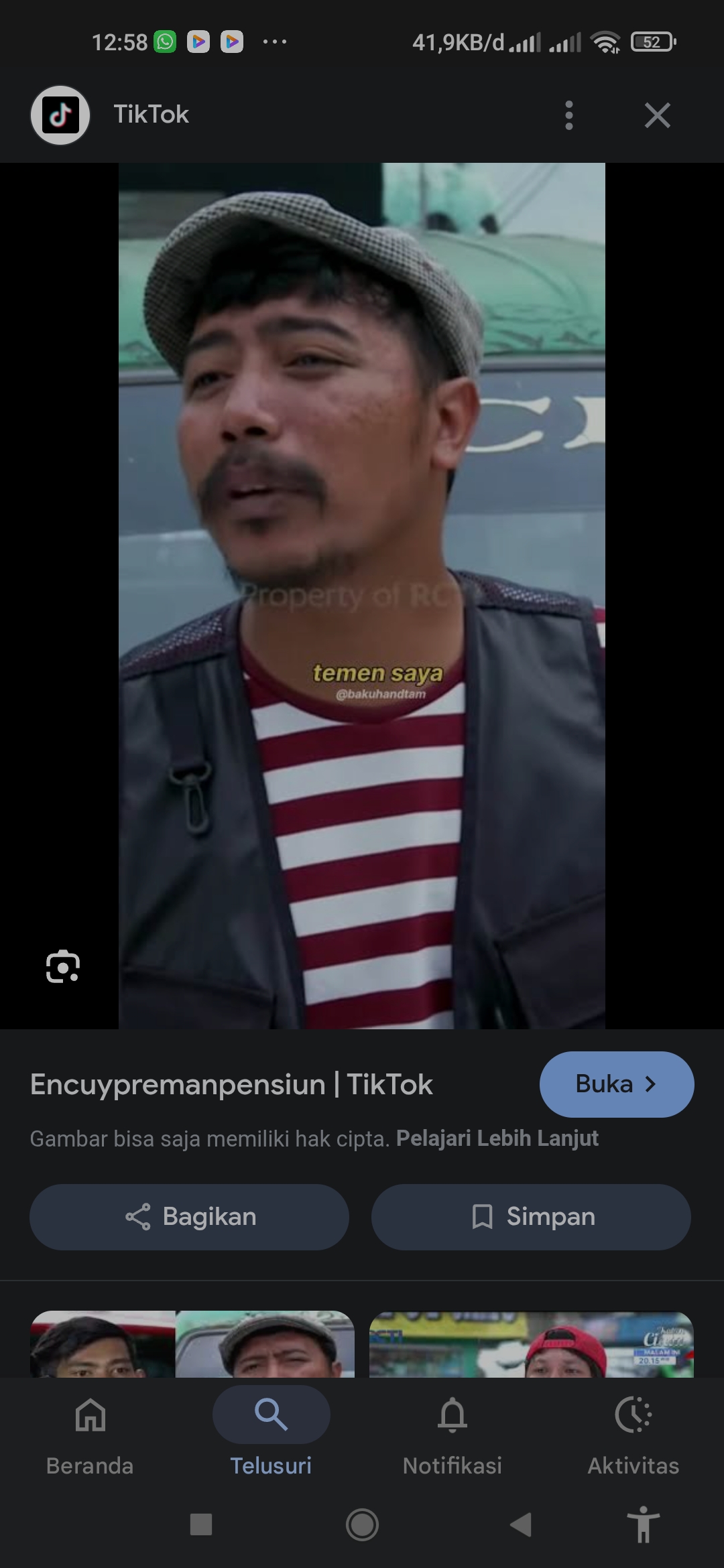 Pemeran Encuy Preman pensiun meninggal dunia