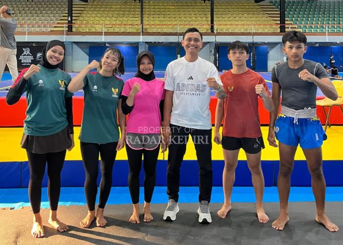 Atlet wushu Kota Kediri saat mengikuti Puslatda Jatim.