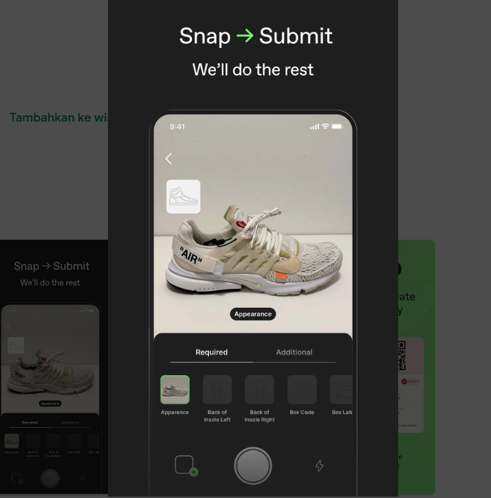 Aplikasi CheckCheck (Aplikasi Cek Sepatu)