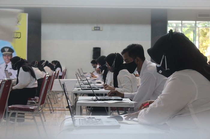 Para tenaga honorer yang dinyatakan lolos kini memasuki tahapan berikutnya.