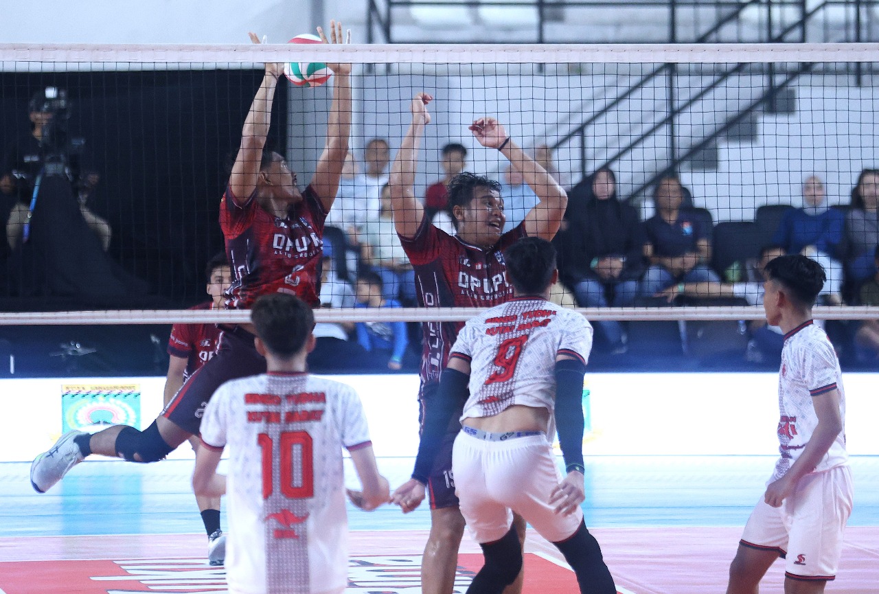 Pertandingan Livoli antara DPUPR Alib Grobogan melawan Singo Yudha
