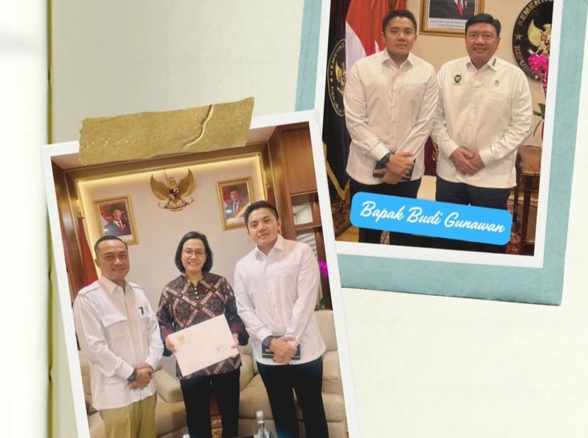 Sri Mulyani dan Budi Gunawan saat menerika surat khusus dari Prabowo.