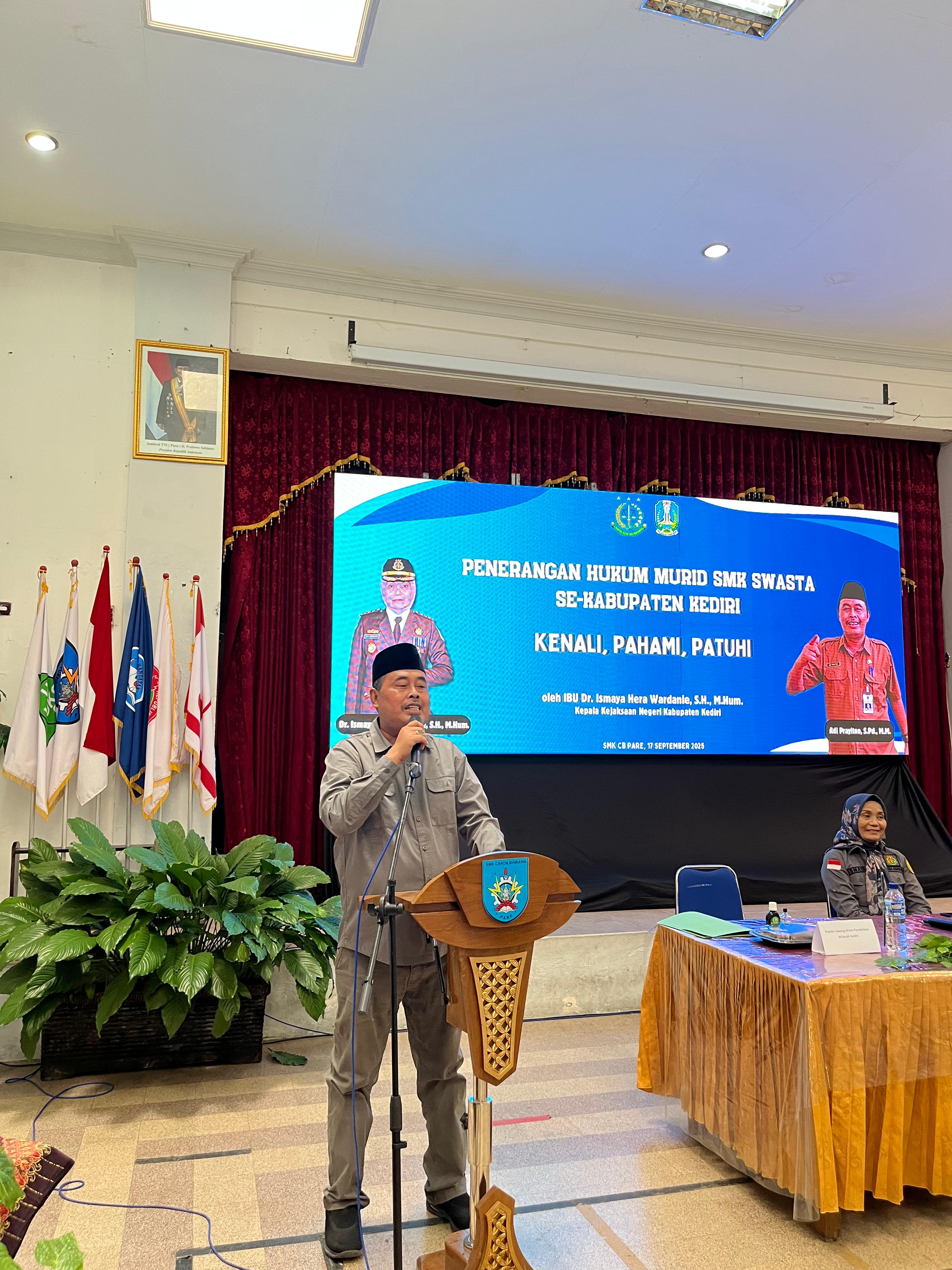 Cabdindik Jatim Wilayah Kediri Gandeng Kejaksaan Edukasi Hukum ke Siswa SMK Swasta se-Kabupaten Kediri