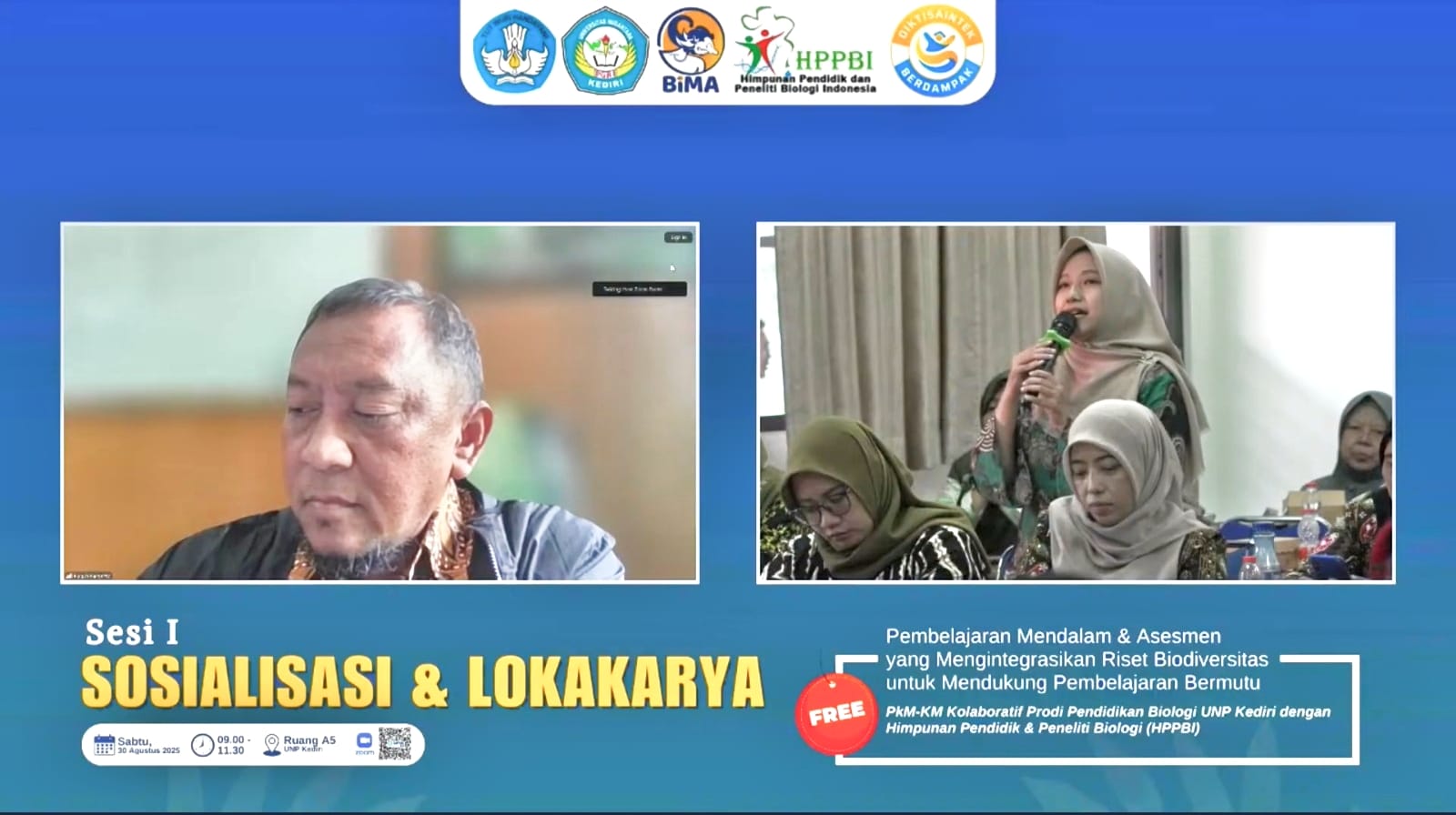 PEMBELAJARAN MENDALAM: Peserta sosialisasi dan lokakarya saat sesi tanya jawab dengan narasumber.