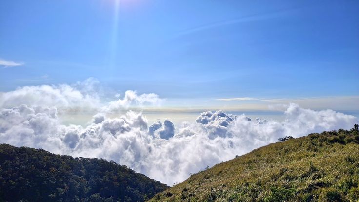 Ilustrasi lautan awan menyegarkan mata.