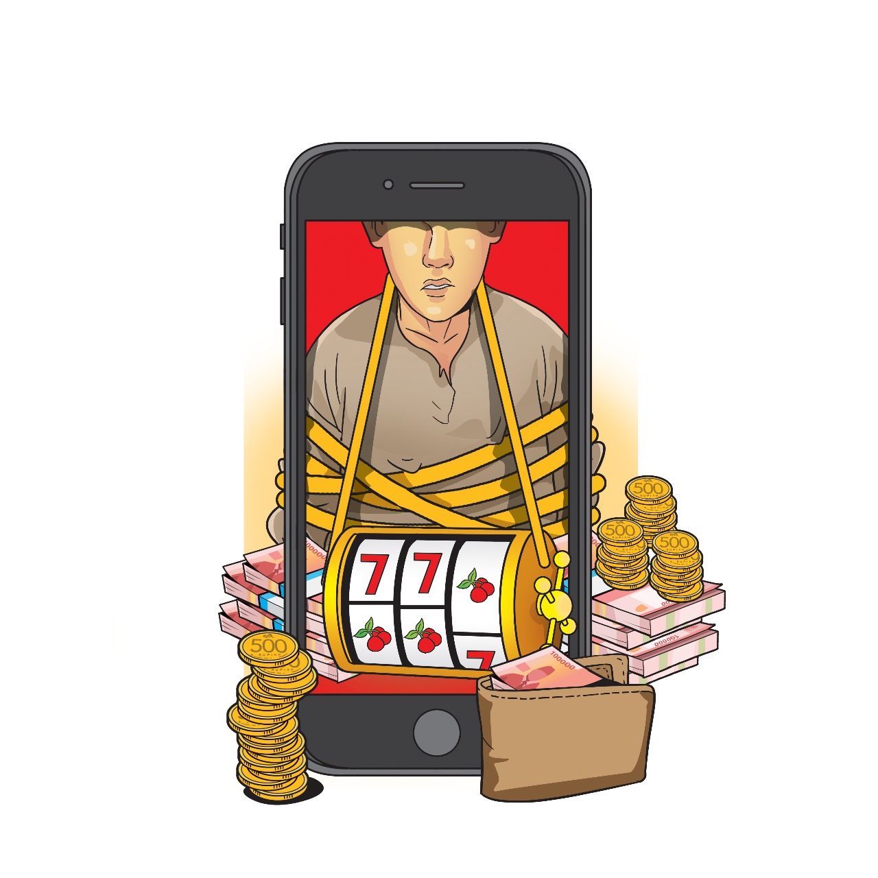 Ilustrasi terjerat judol