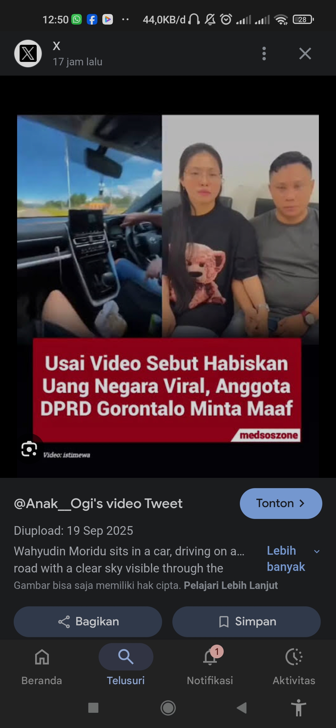 Wahyudin Moridu, Anggota DPRD Gorontalo