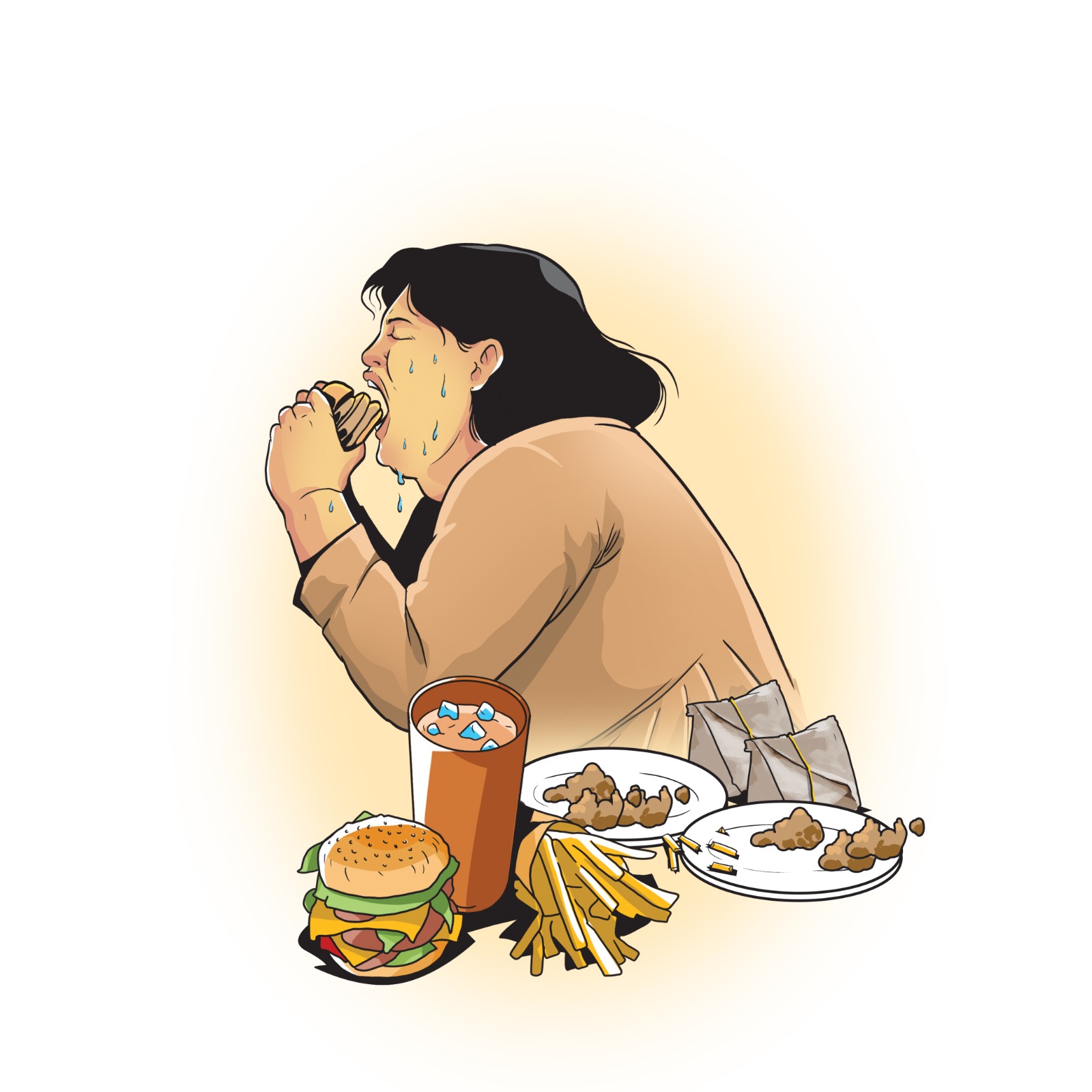 Ilustrasi kasus obesitas.