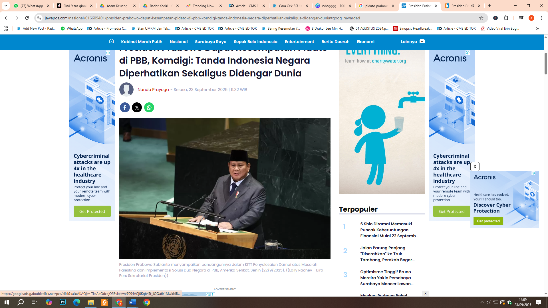 Pidato Presiden Prabowo