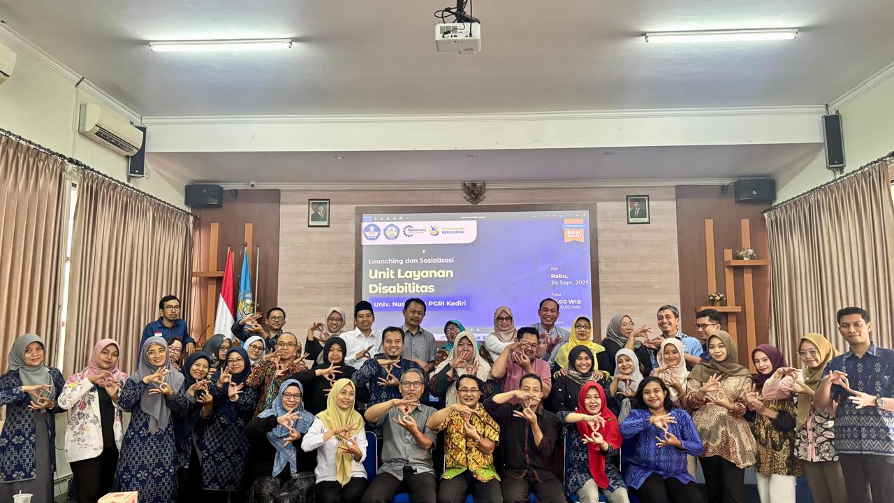 UNP Kediri menggelar launching dan sosialisasi unit layanan disabilitas program bantuan pembentukan dan penguatan unit layanan disabilitas