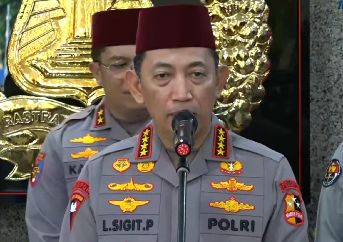 Kapolri, Listyo Sigit Prabowo saat konferensi pers