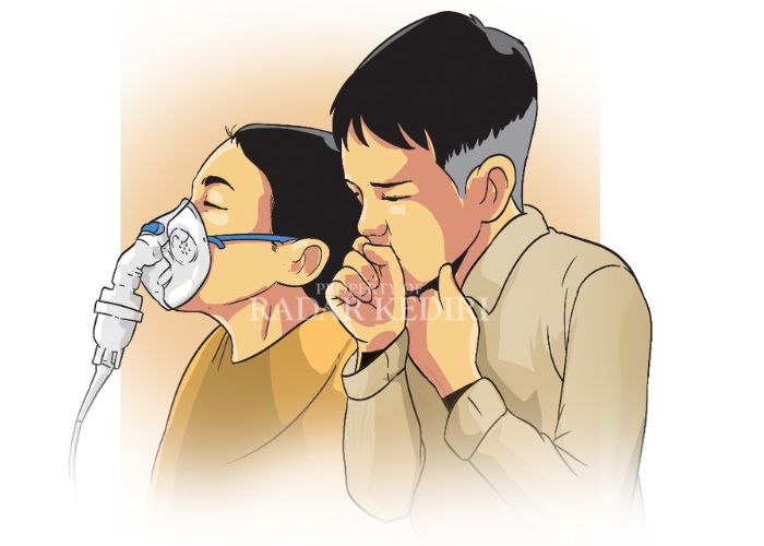 ILUSTRASI: Sesak napas.
