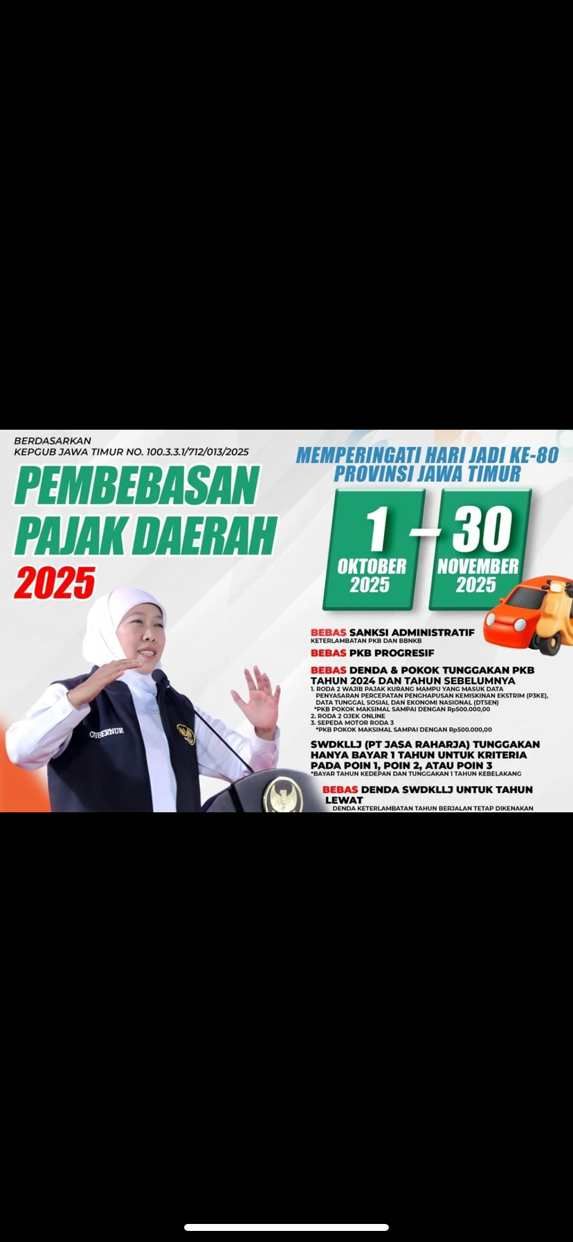 Pemprov beri kado bebas pajak.