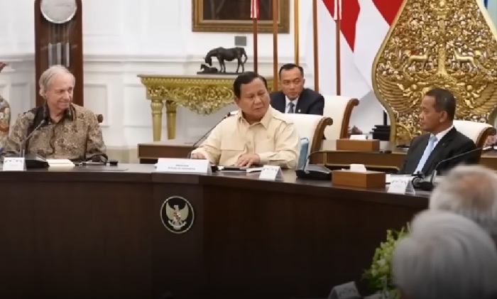 Ray Dalio saat bersama Presiden Prabowo