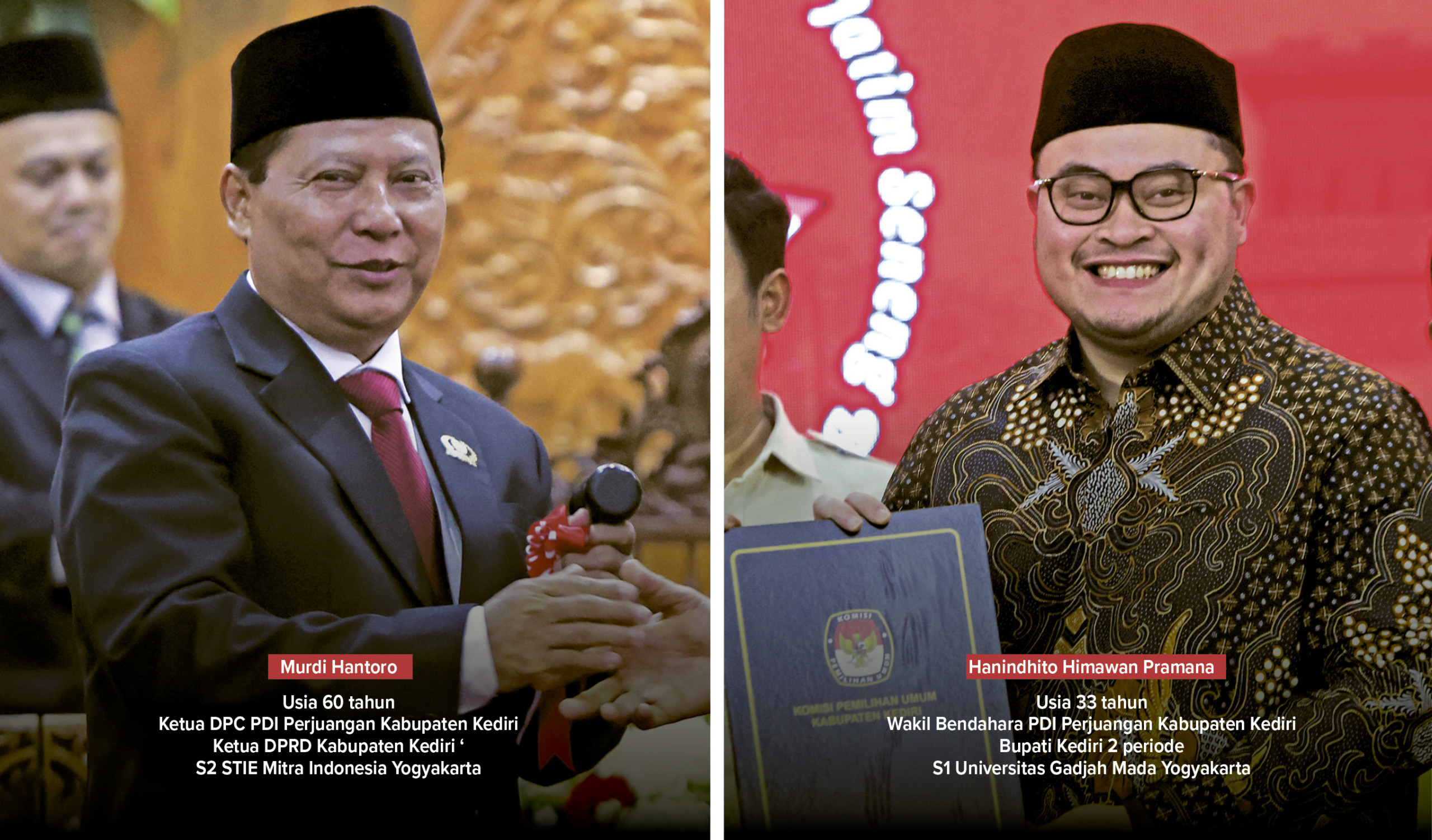 KADER TERBAIK: Murdi Hantoro dan Hanindhito Himawan Pramana