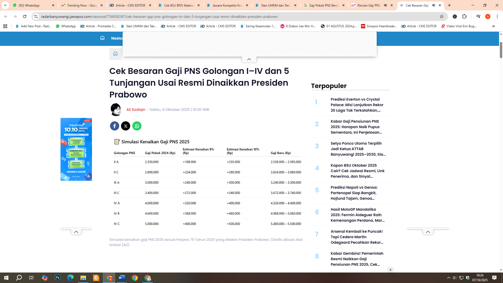 Tabel Gaji PNS